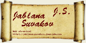 Jablana Šuvakov vizit kartica